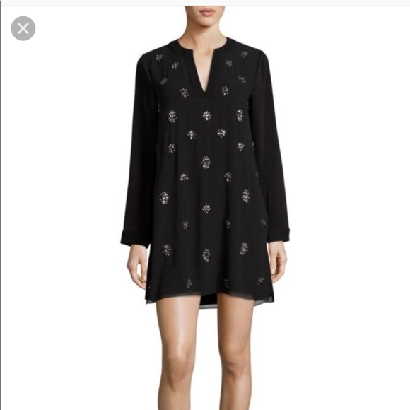 Robe Superposée Noire BCBG MAX AZRIA - Taille XS, Longueur Mini Au-dessus Du Genou, Occasion Très Bon état
